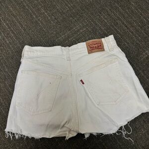 Levi's Cream Jean Shorts for Women